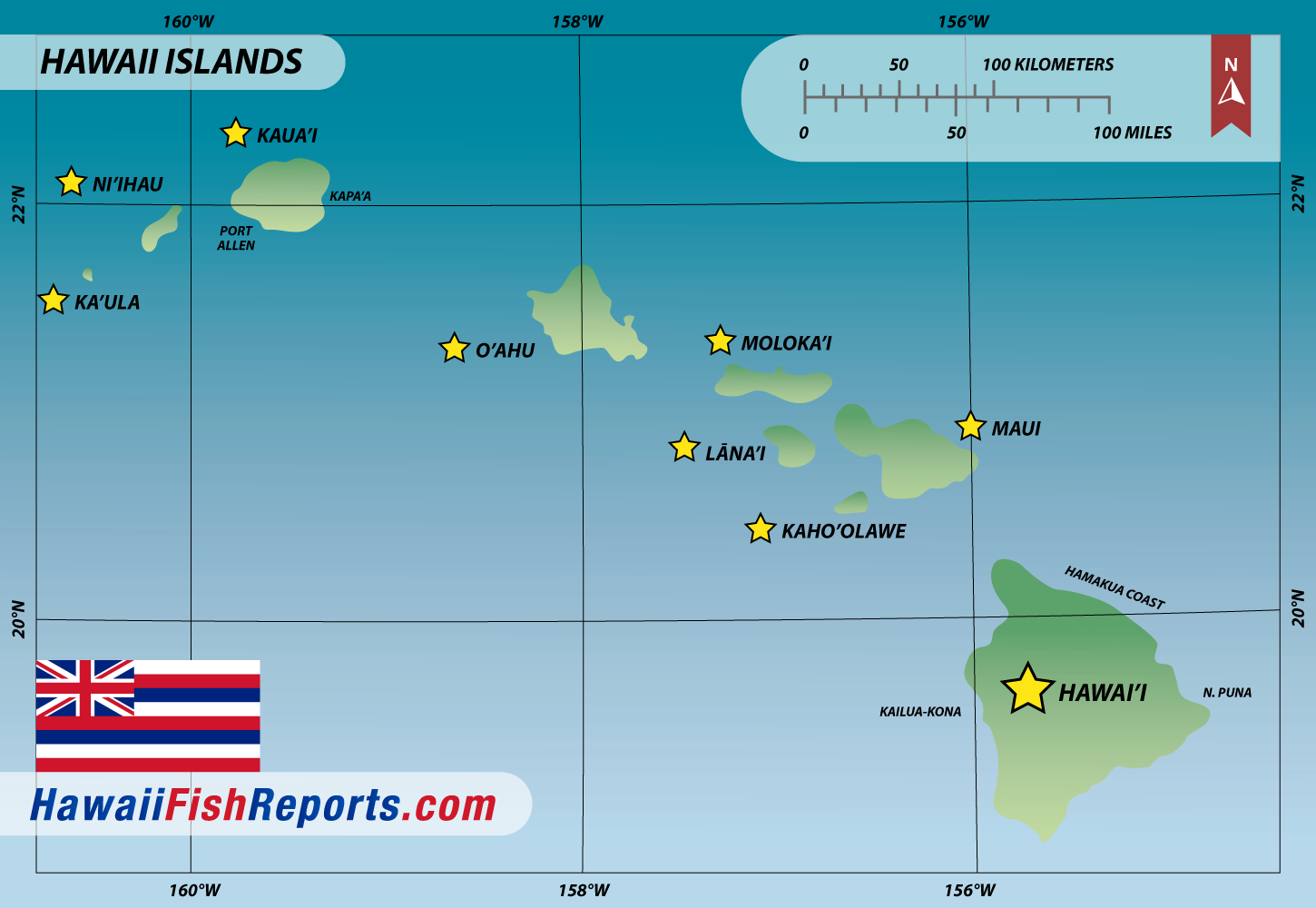 Map of Hawaii